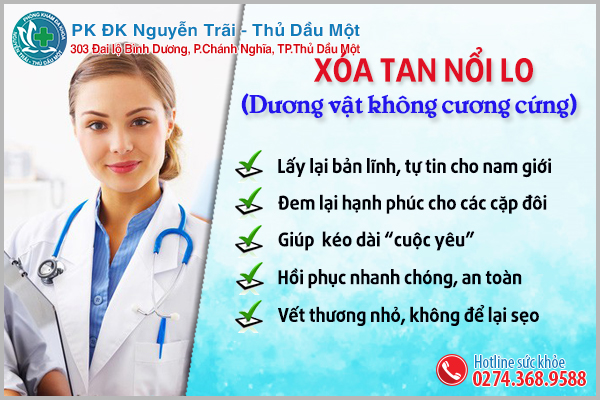 Điều trị dương vật không cương cứng hiệu quả tại Đa khoa Thủ Dầu Một