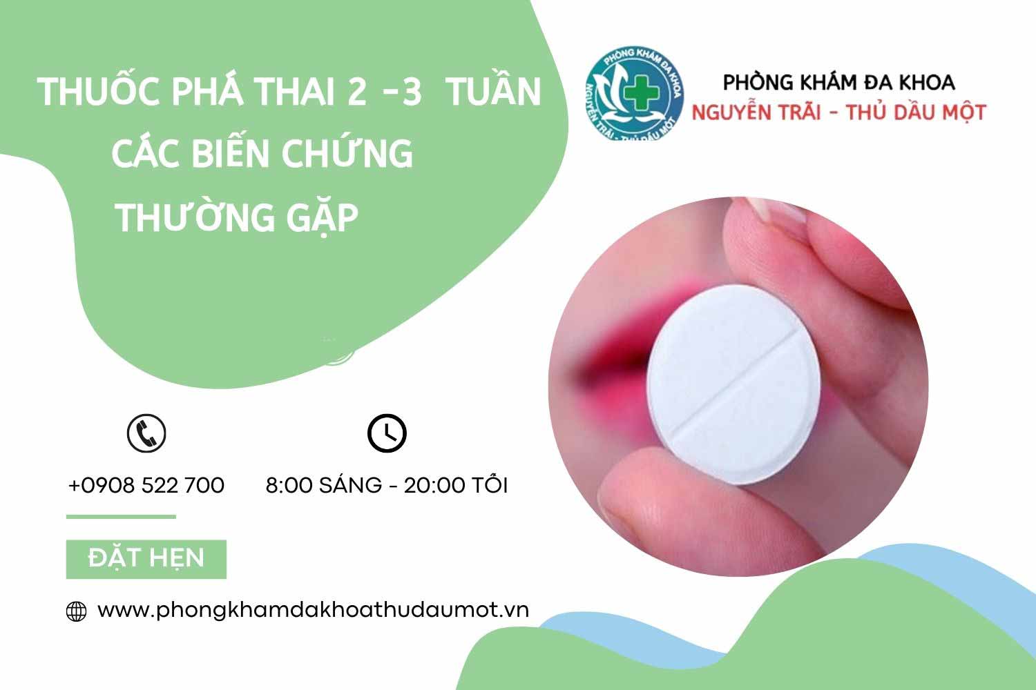 Các biến chứng có thể gặp phải khi dùng thuốc phá thai 2 - 3 tuần