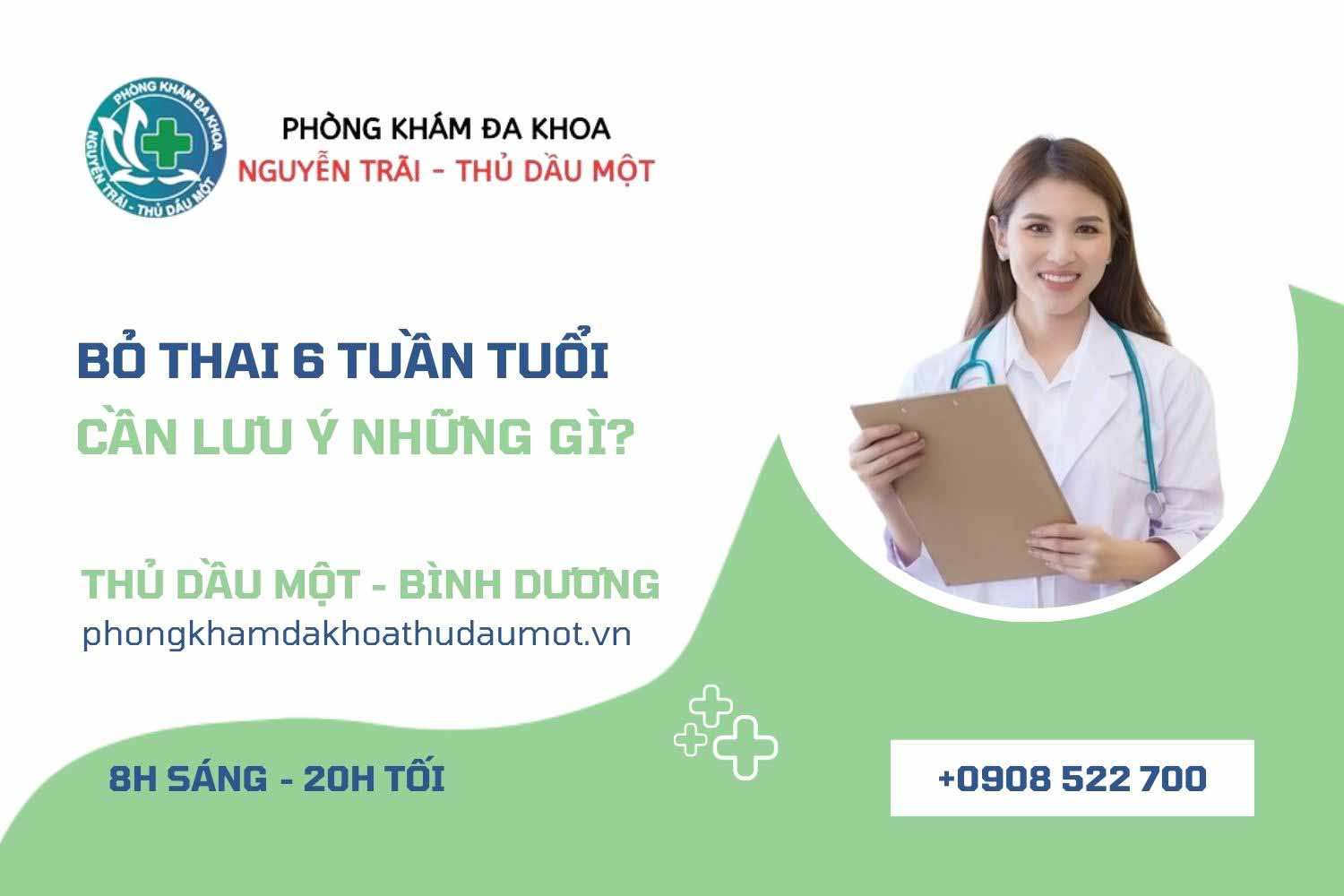 Bỏ thai 6 tuần cần lưu ý những gì?