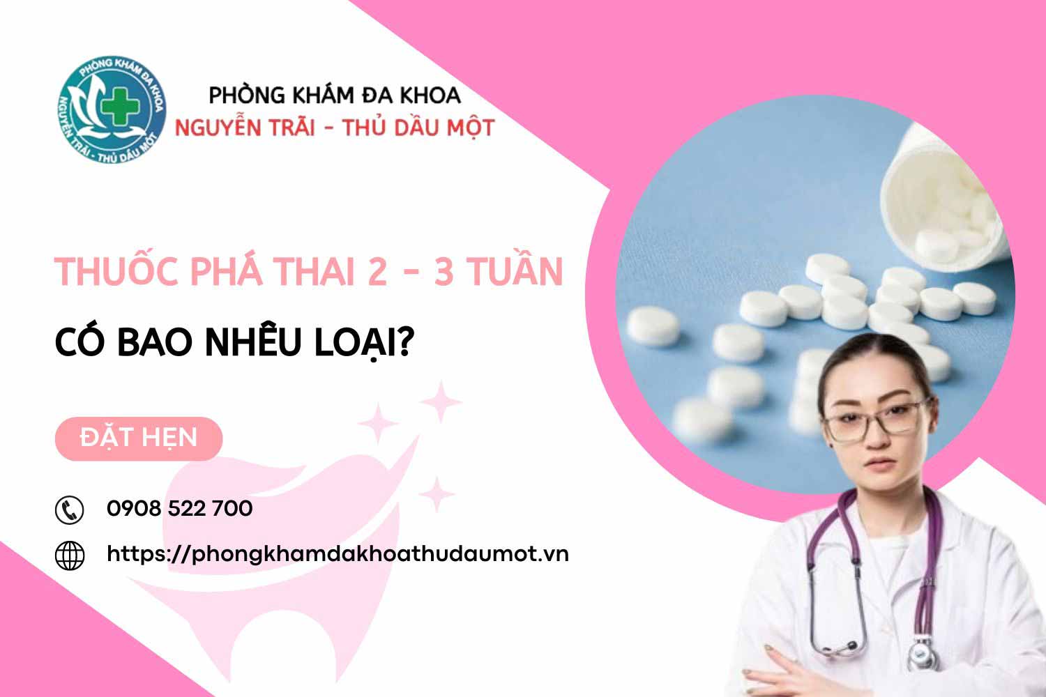 Các loại thuốc phá thai 2 - 3 tuần