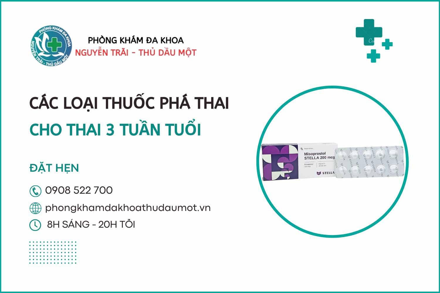 Các loại thuốc phá thai 3 tuần tuổi hiệu quả hiện nay