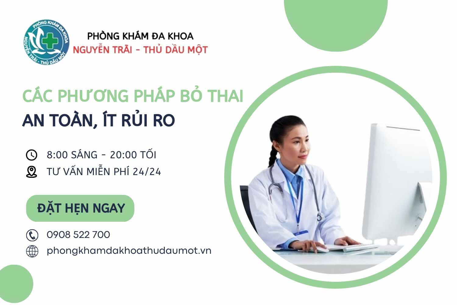 Các phương pháp bỏ thai an toàn, it gây nguy hiểm cho thai phụ