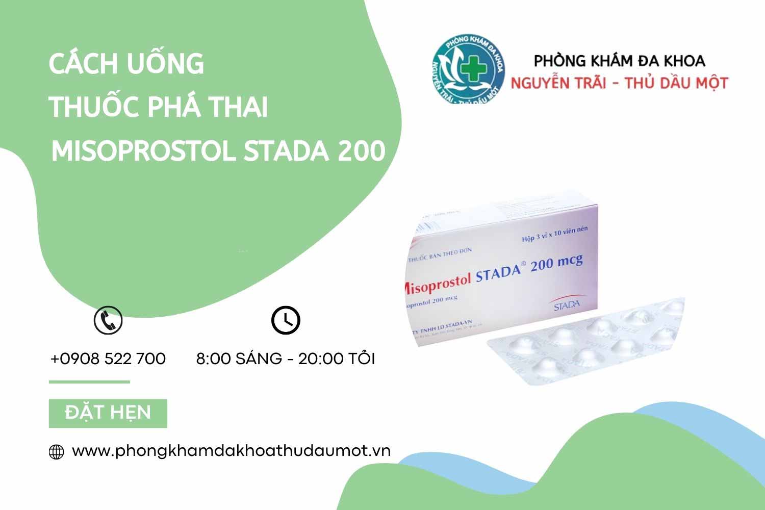 Cách uống thuốc phá thai misoprostol stada 200