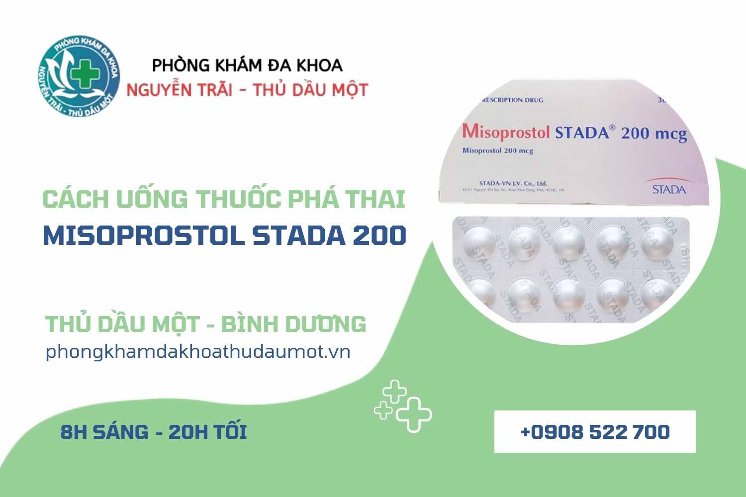 Cách uống thuốc phá thai Misoprostol Stada