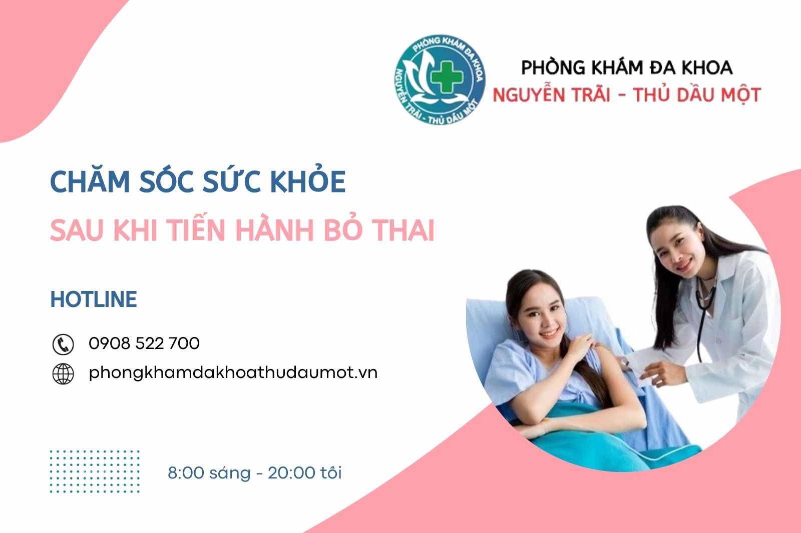 Chám sóc sức khỏe cho thai phụ sau khi tiến hành bỏ thai