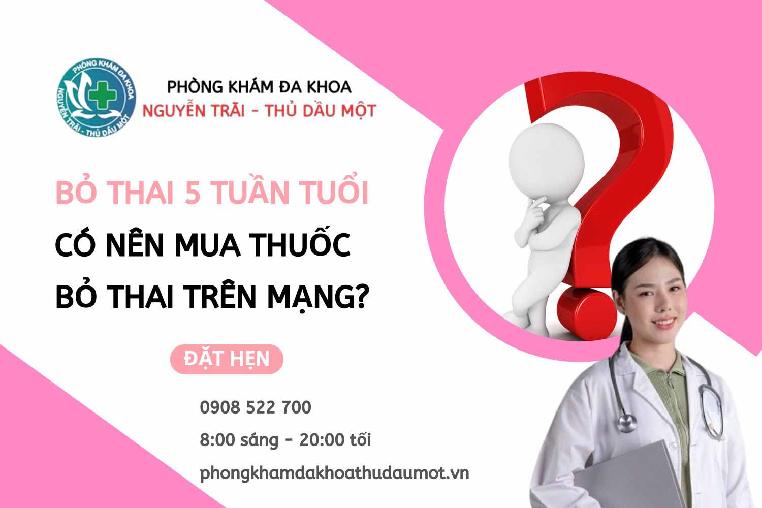 Có nên mua thuốc bỏ thai 5 tuần tuổi được bán online trên mạng hay không?