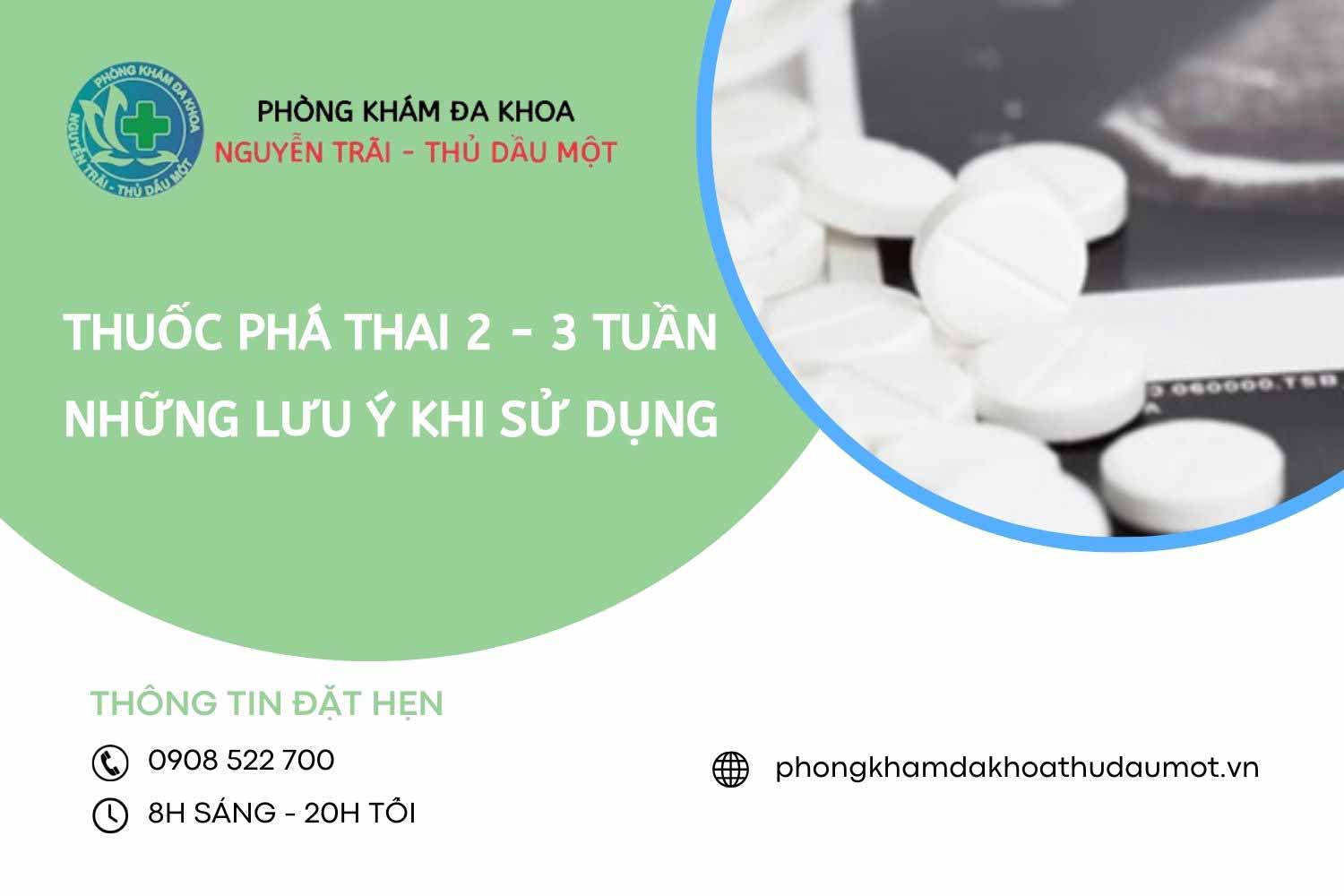 Điều kiện để sử dụng thuốc phá thai 2 - 3 tuần