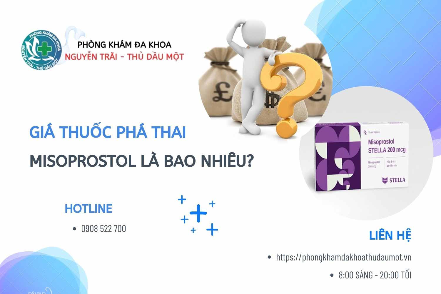 Giá thuốc phá thai misoprostol là bao nhiêu?