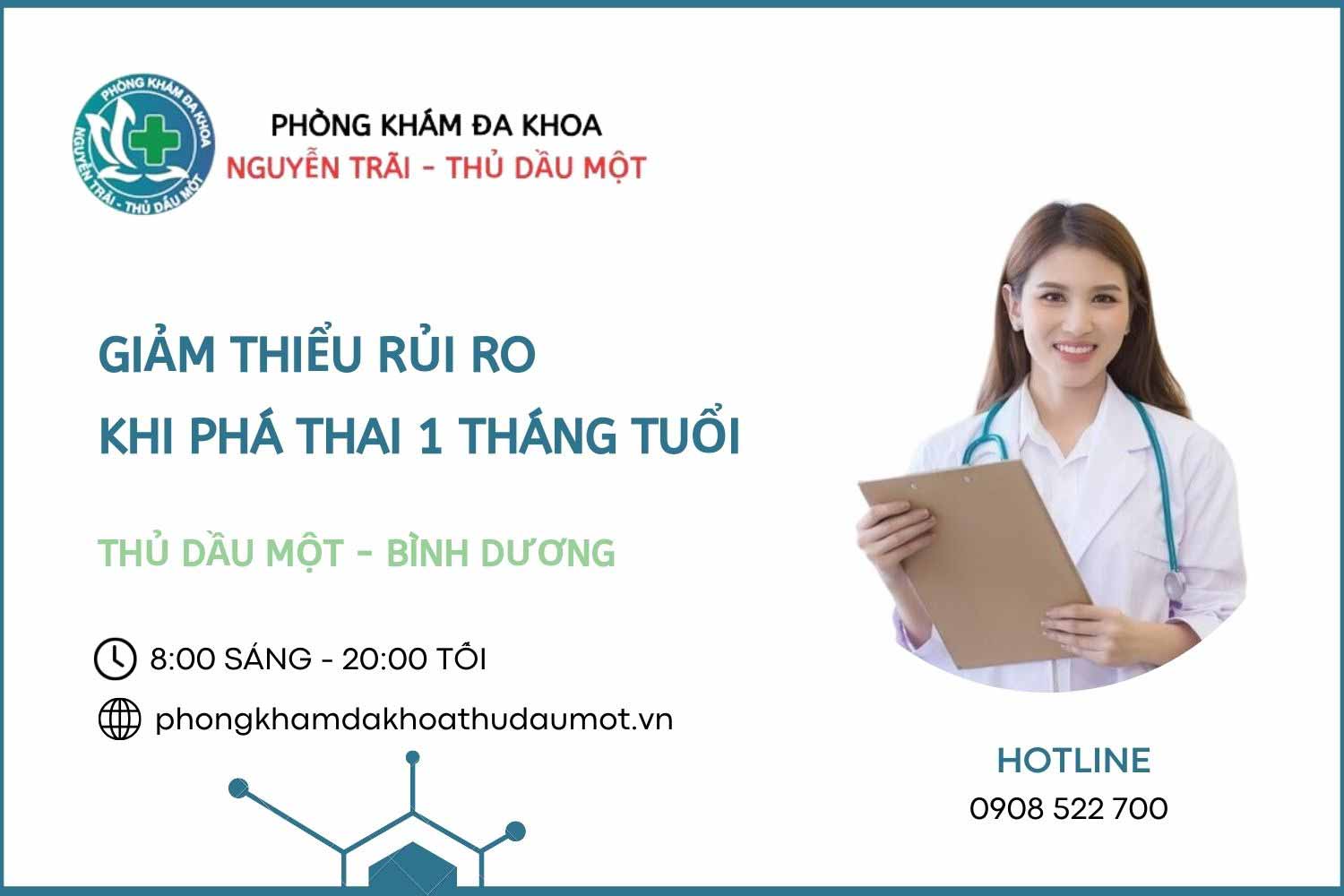 Giảm thiểu rủi ro khi phá thai 1 tháng tuổi