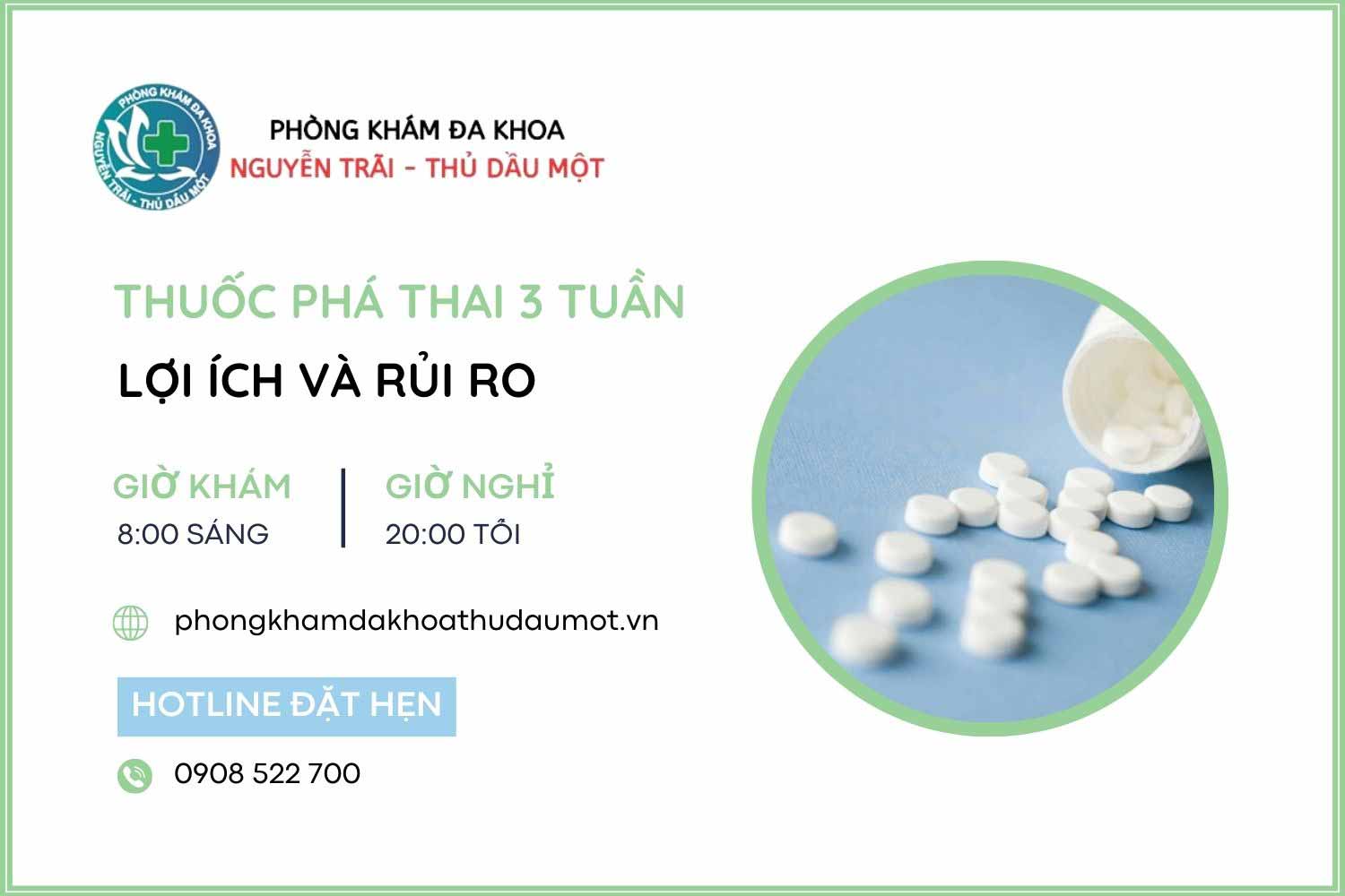 Lợi ích và rủi ro của thuốc phá thai 3 tuần tuổi