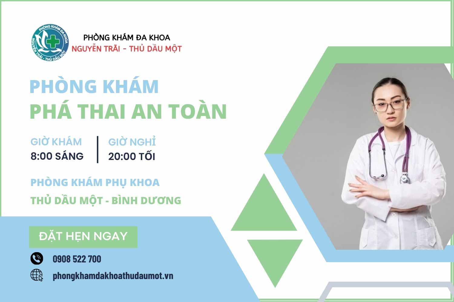 Phòng khám phá thai an toàn ở Thủ Dầu Một - Bình Dương