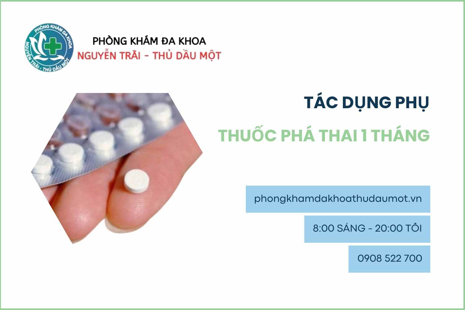 Những tác dụng phụ thường gặp khi sử dụng thuốc phá thai 1 tháng