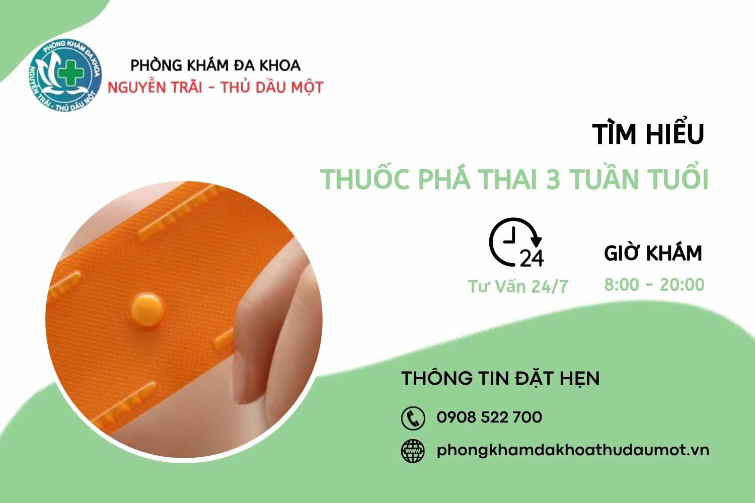 Thuốc phá thai 3 tuần