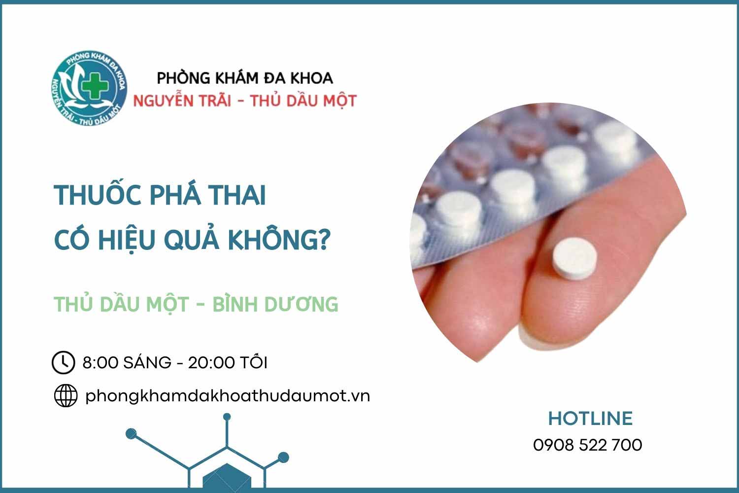 Thuốc phá thai có hiệu quả cao hay không?