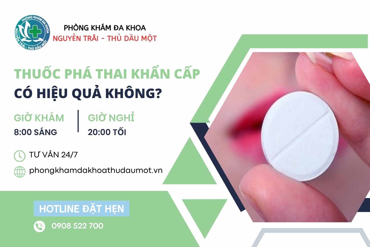 Thuốc phá thai khẩn cấp có hiệu quả không?