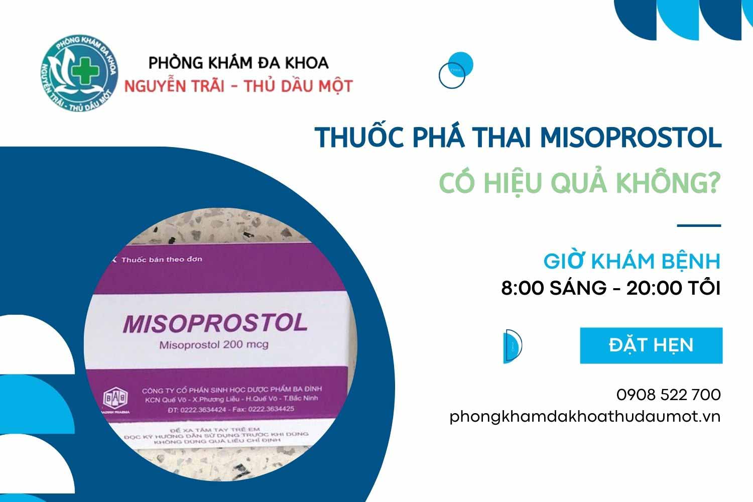 Thuốc phá thai misoprostol có hiệu quả hay không?