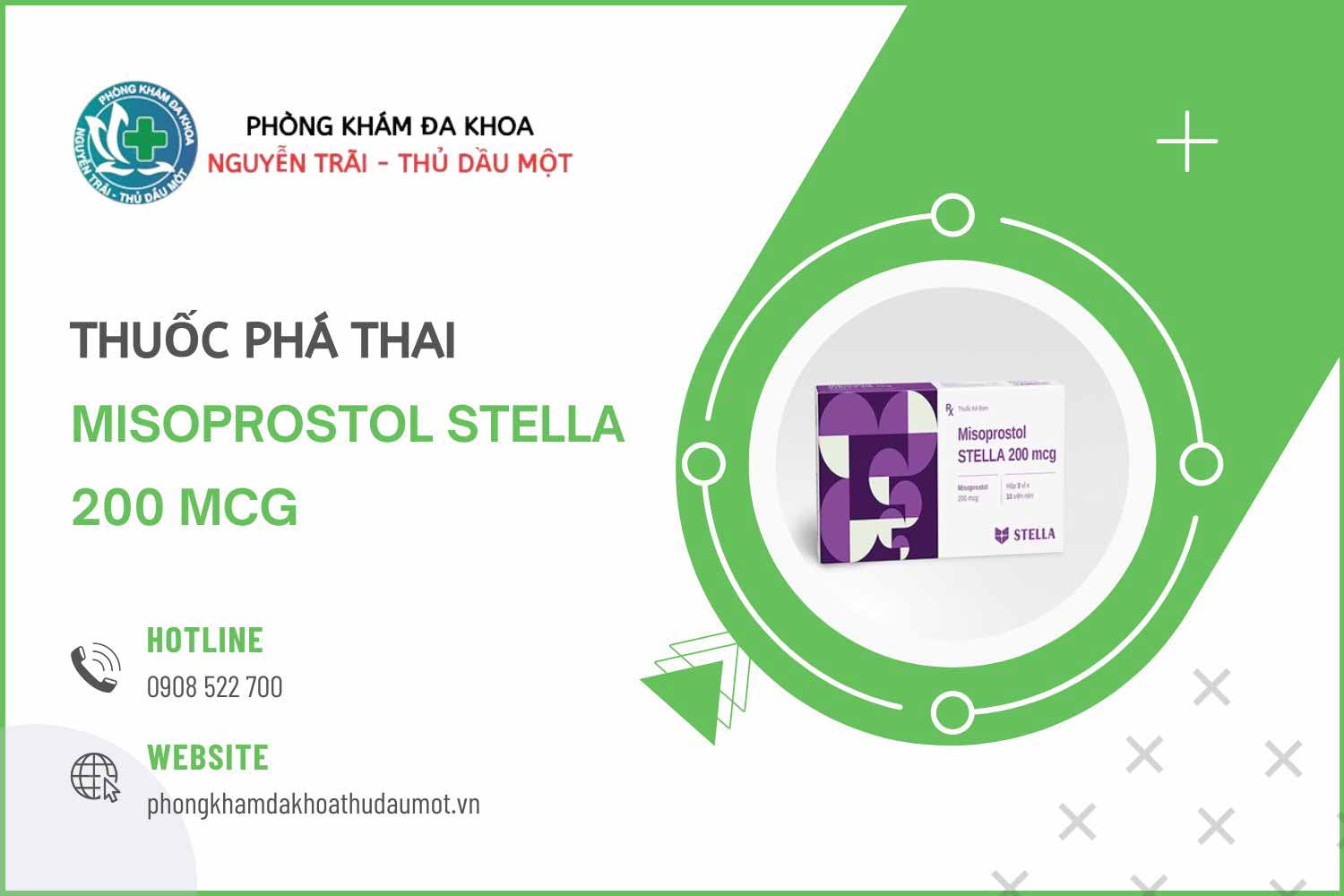 Thuốc phá thai misoprostol stella 200 mcg