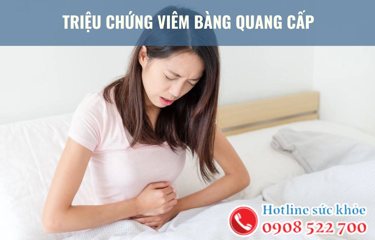 Triệu chứng viêm bàng quang cấp phổ biến bao gồm?