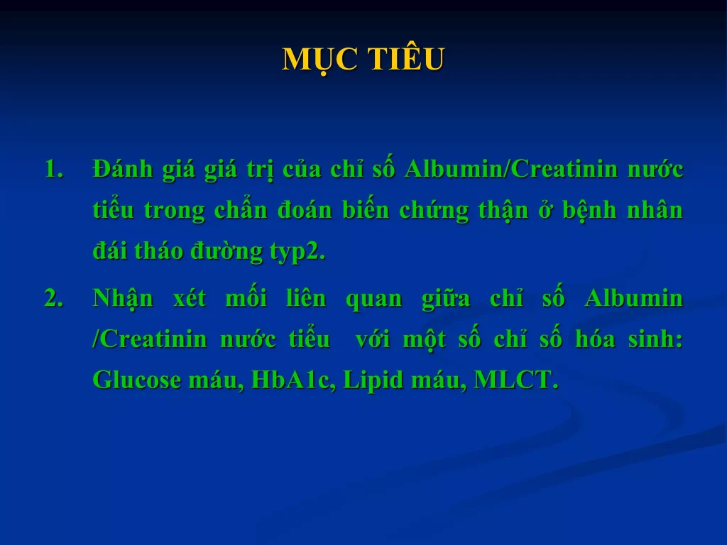 chỉ số creatinin