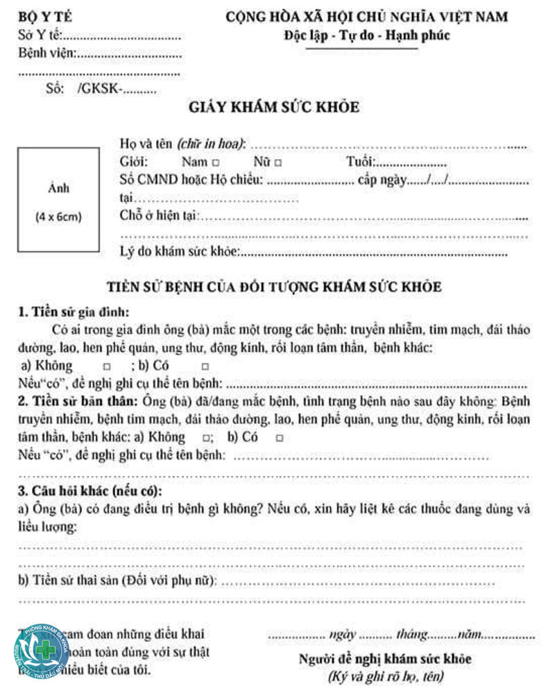 Giấy khám sức khỏe - Giấy khám sức khỏe dùng để làm gì?